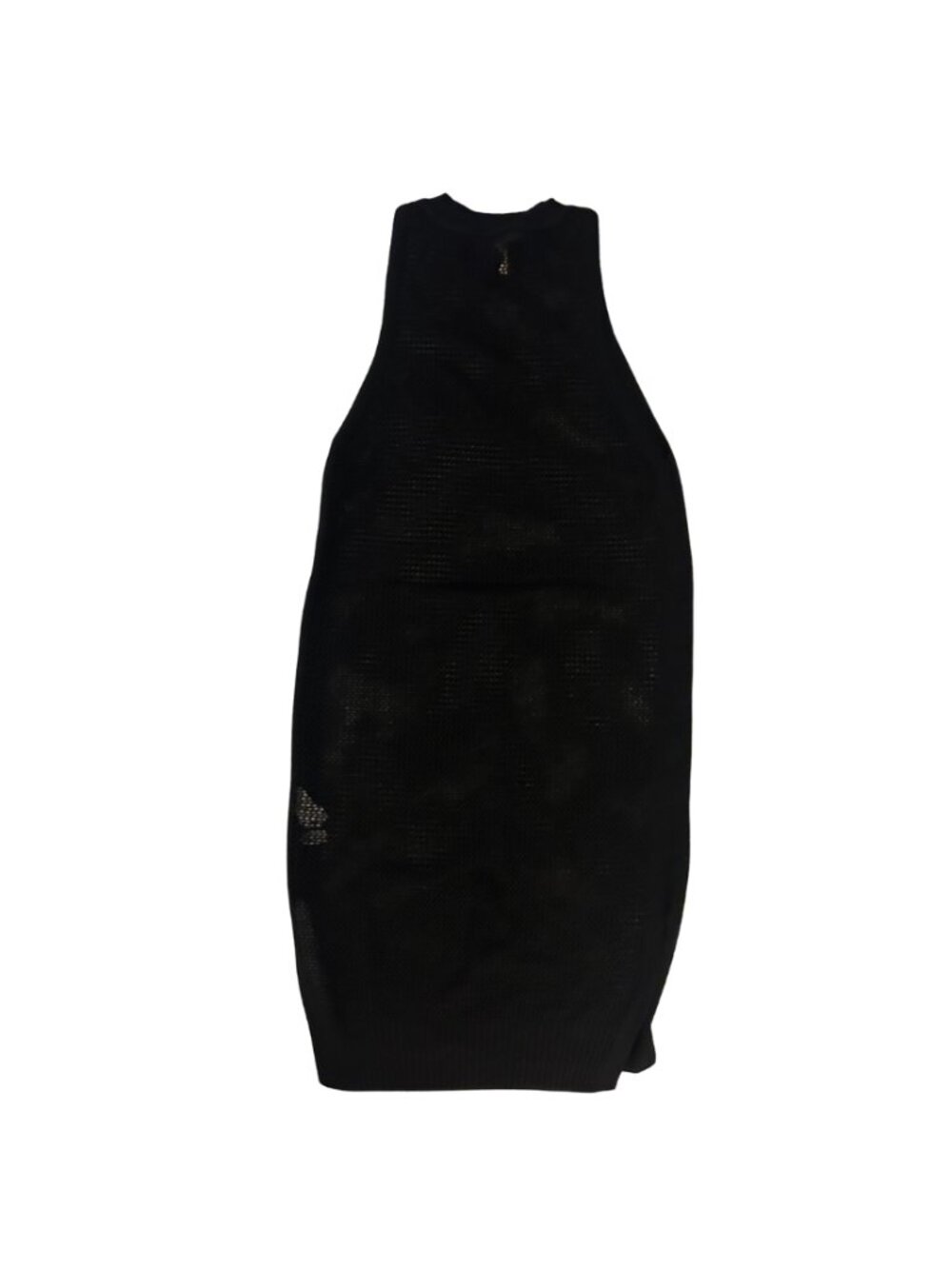 Paper Label Black Mesh Sleeveless Dress - Cover Up